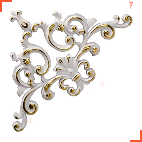 SARAY TAVAN MOTİF KÖŞE BEYAZ ALTIN