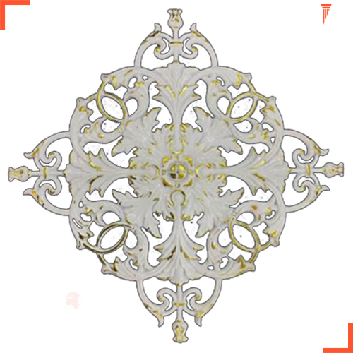 SARAY TAVAN GÖBEK MOTİF BEYAZ ALTIN