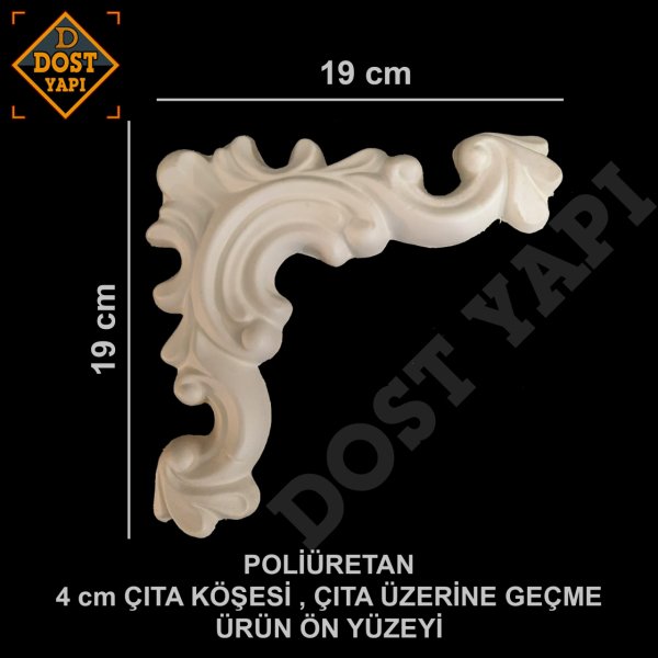 POLİÜRETAN ÇITA KÖŞESİ 4cm 1 ADET