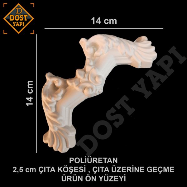 POLİÜRETAN ÇITA KÖŞESİ 2,5cm 1 ADET