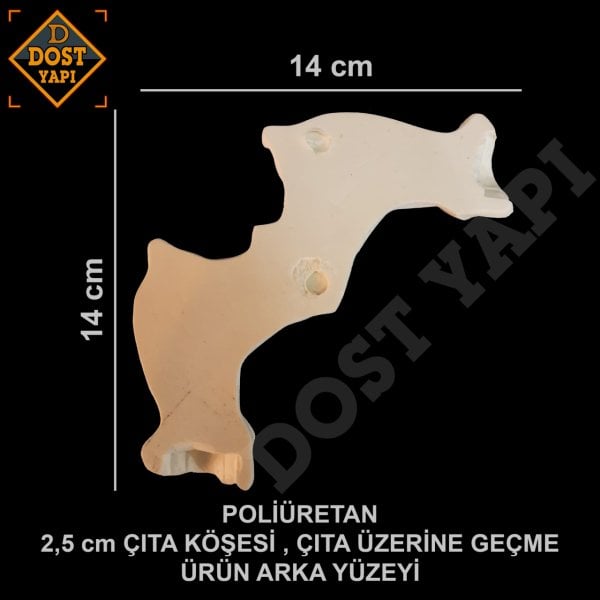 POLİÜRETAN ÇITA KÖŞESİ 2,5cm 1 ADET