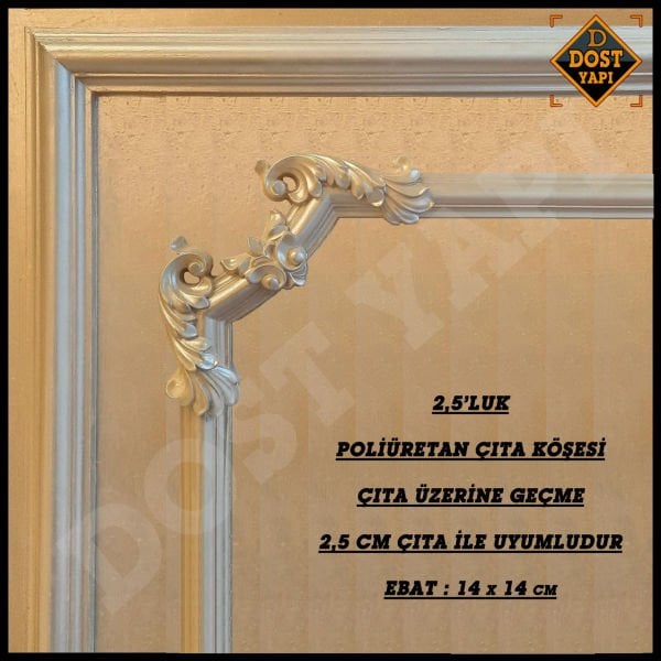 POLİÜRETAN ÇITA KÖŞESİ 2,5cm 1 ADET