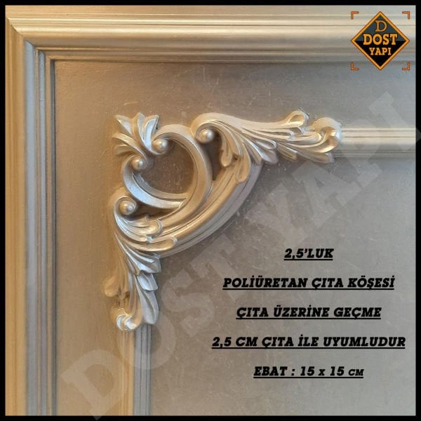 POLİÜRETAN ÇITA KÖŞESİ 2,5cm 1 ADET