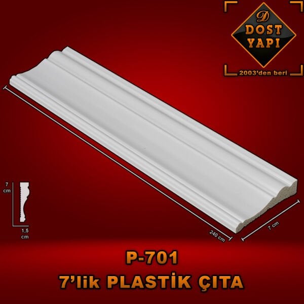 PLASTİK ÇITA 7 CM = 1 ad = 2,40 mt
