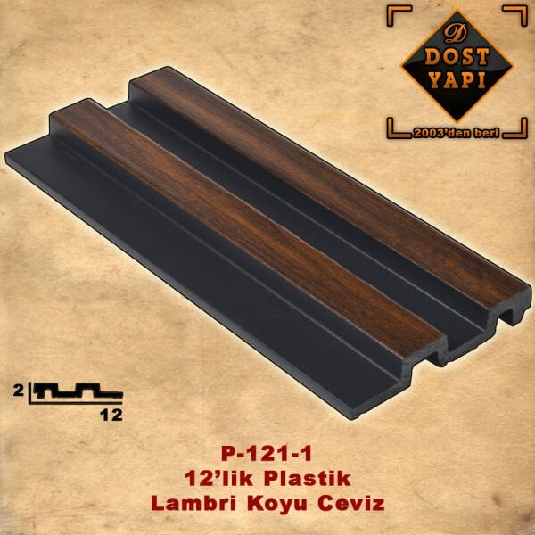 PLASTİK LAMBRİ 12 CM = 1 ad = 2,80 mt