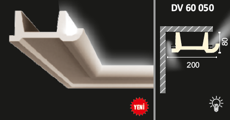 POLİÜRETAN LED UYGULANABİLİR KARTONPİYER 60 050